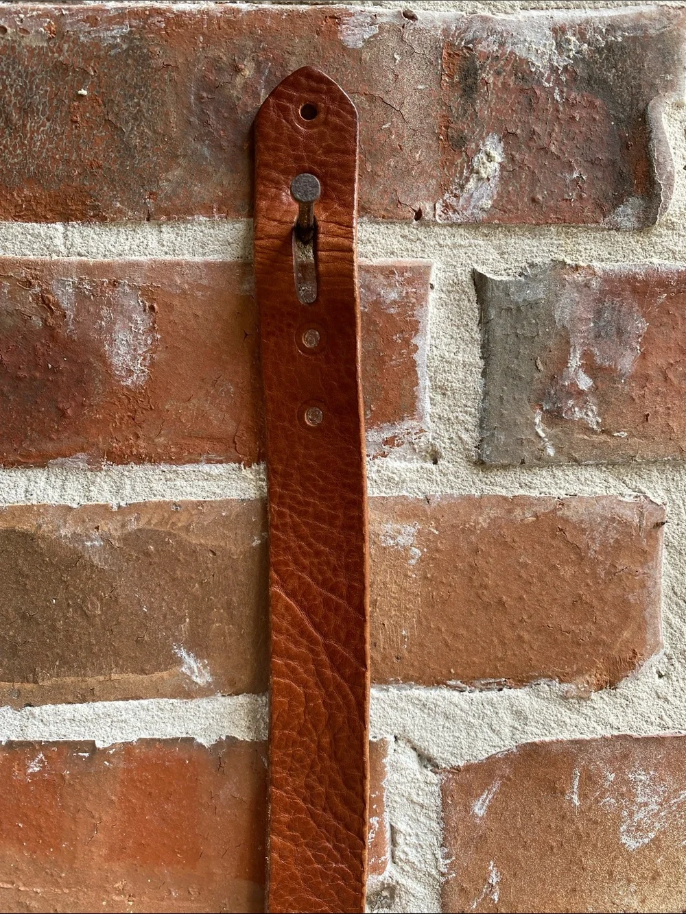 Brown Textured Leather Belt